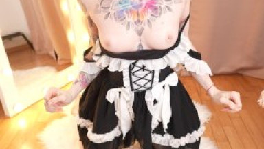 The depraved maid from your fantasy. Uses her body for you and got orgasm Karneli Bandi