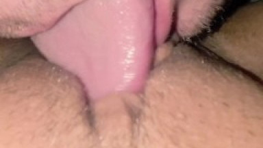 I'm filming him licking my pussy and cumming