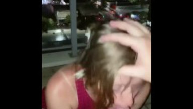 My StepSister Sucks My Cock while Parents Are inside on our Family Holiday