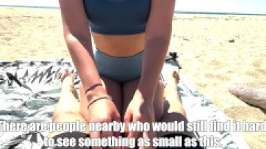 Just a modern couple on the beach