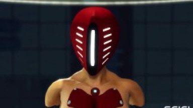 She loves being a secret slut. Sci-fi female android fucks hard a busty woman in the lab
