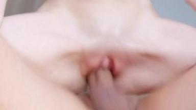 Blonde Teen Fucked Hard and Creampied While Riding Big Cock