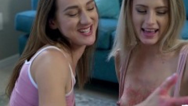 Dirty Girls Andi Rose & Kyler Quinn LOVE to be covered in Sticky Hot Cum