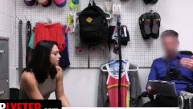Shoplyfter - Hot Teen Caught Stealing Around The Store And Is Brought Into Custody By Theft Officer