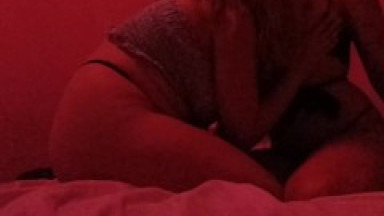 two girls playing with pillows until they get horny and touch each other