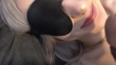 Gorgeous Big Natural Tits Skyler Vox blind folded & tied up & fucked proper