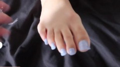 POV: Helping Bestie With Her Toenails Before A Date... (I Came All Over Her Feet!!!)